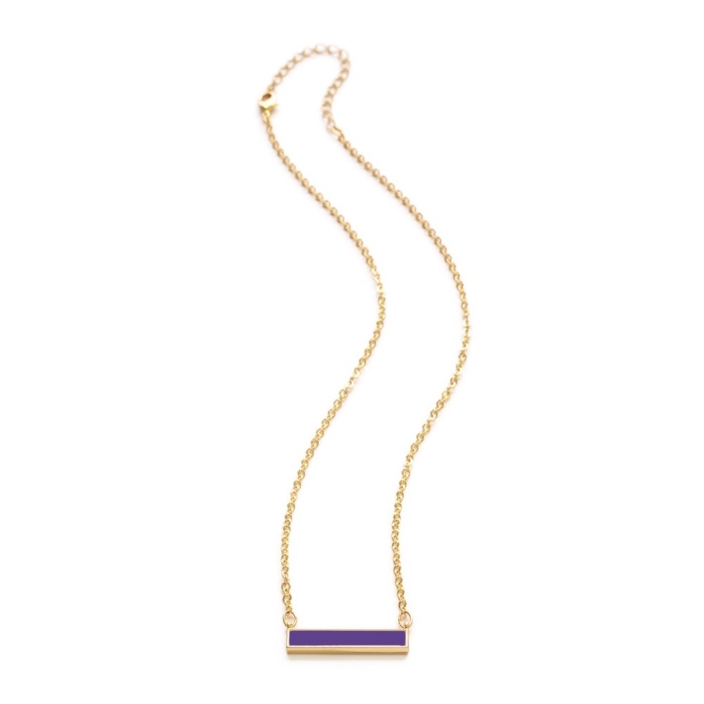 Beijo Brazil purple bar necklace